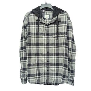 American Eagle Hooded Flannel